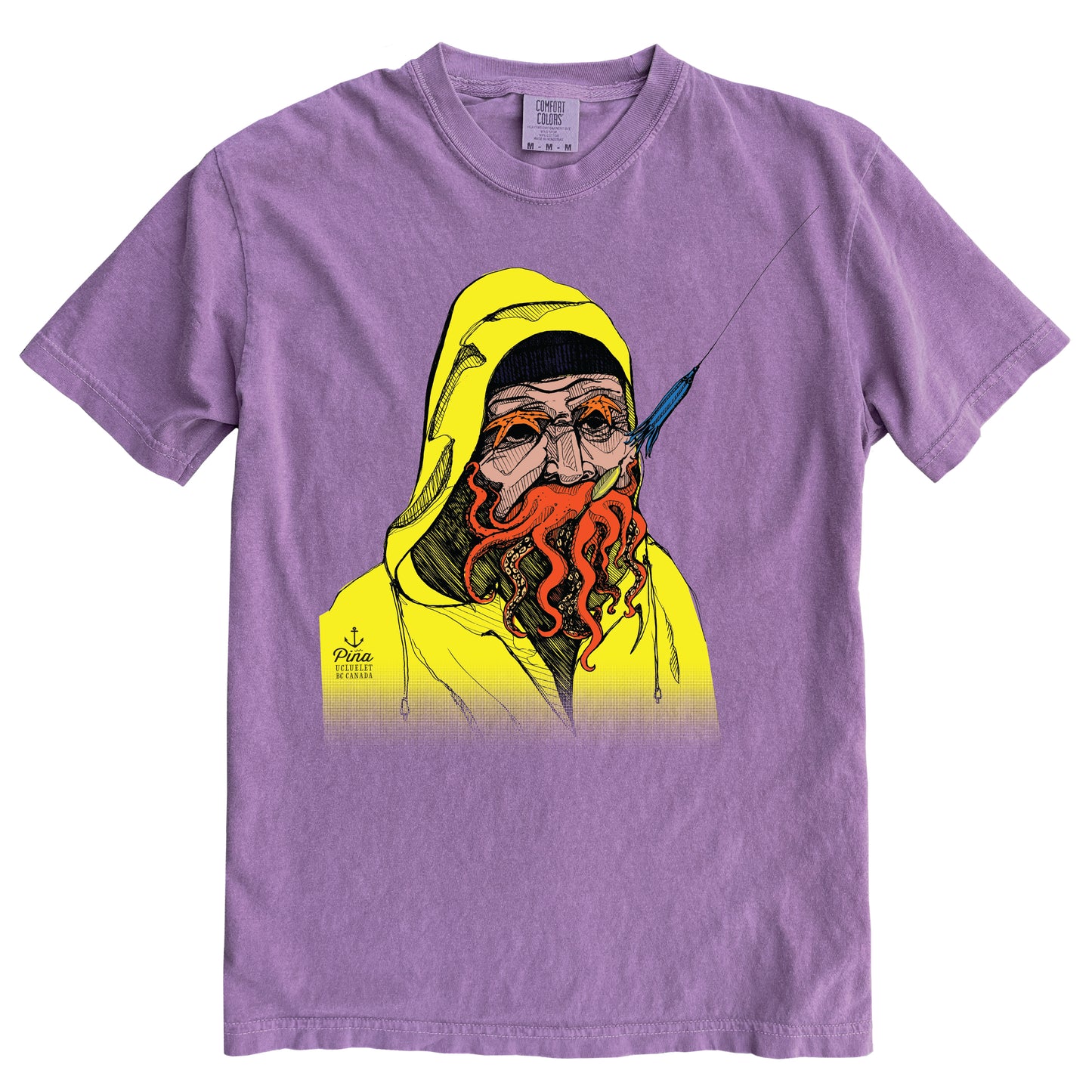 Old Salty in Colour Ink Light on Dark Comfort Colours Heavyweight Cotton Unisex Tee