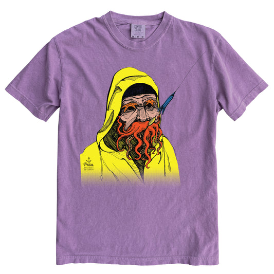Old Salty in Colour Ink Light on Dark Comfort Colours Heavyweight Cotton Unisex Tee