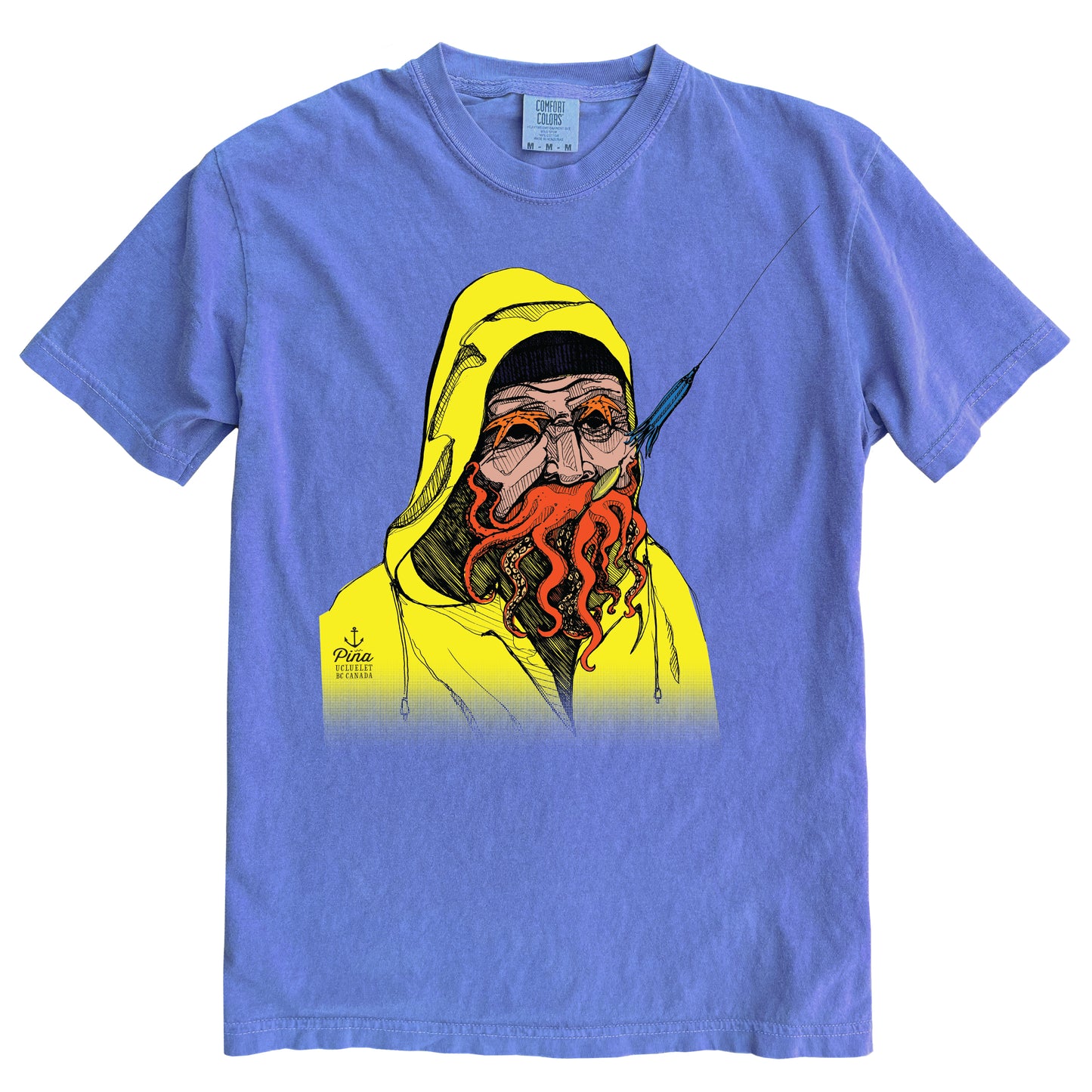 Old Salty in Colour Ink Light on Dark Comfort Colours Heavyweight Cotton Unisex Tee