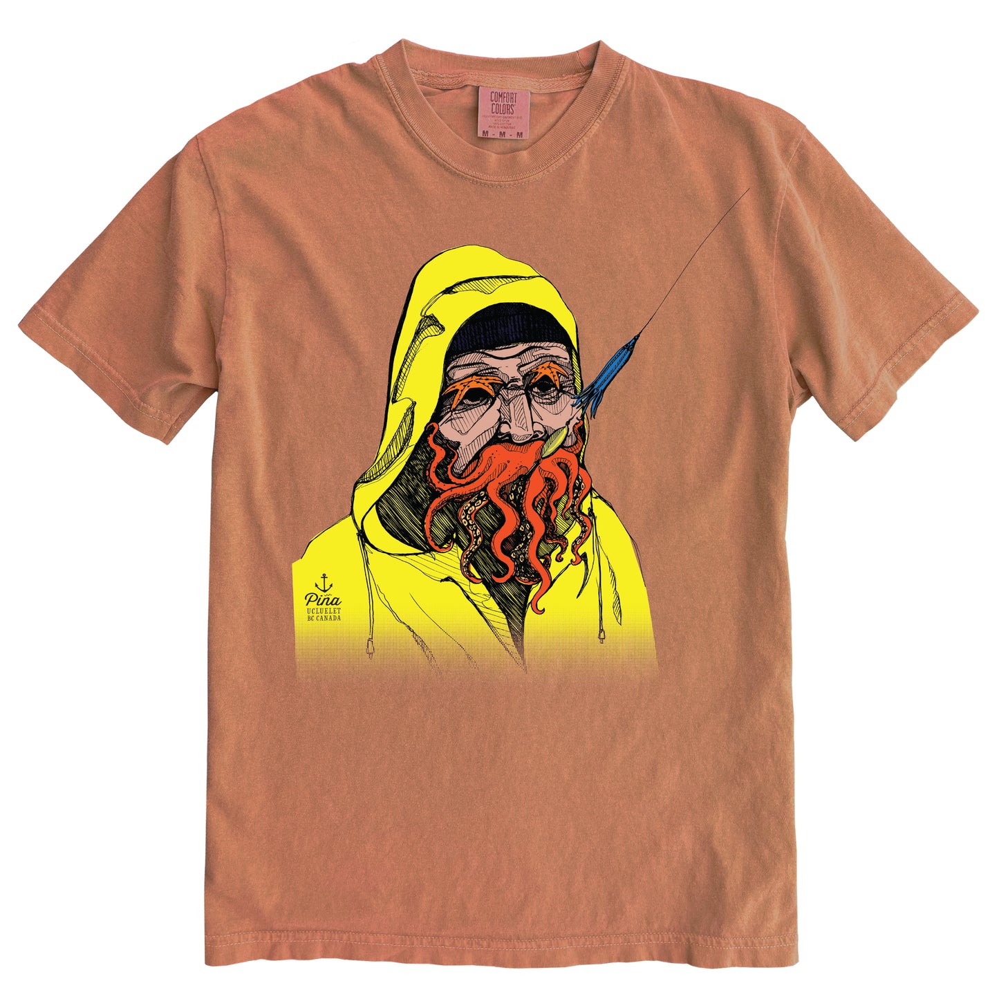 Old Salty in Colour Ink Light on Dark Comfort Colours Heavyweight Cotton Unisex Tee