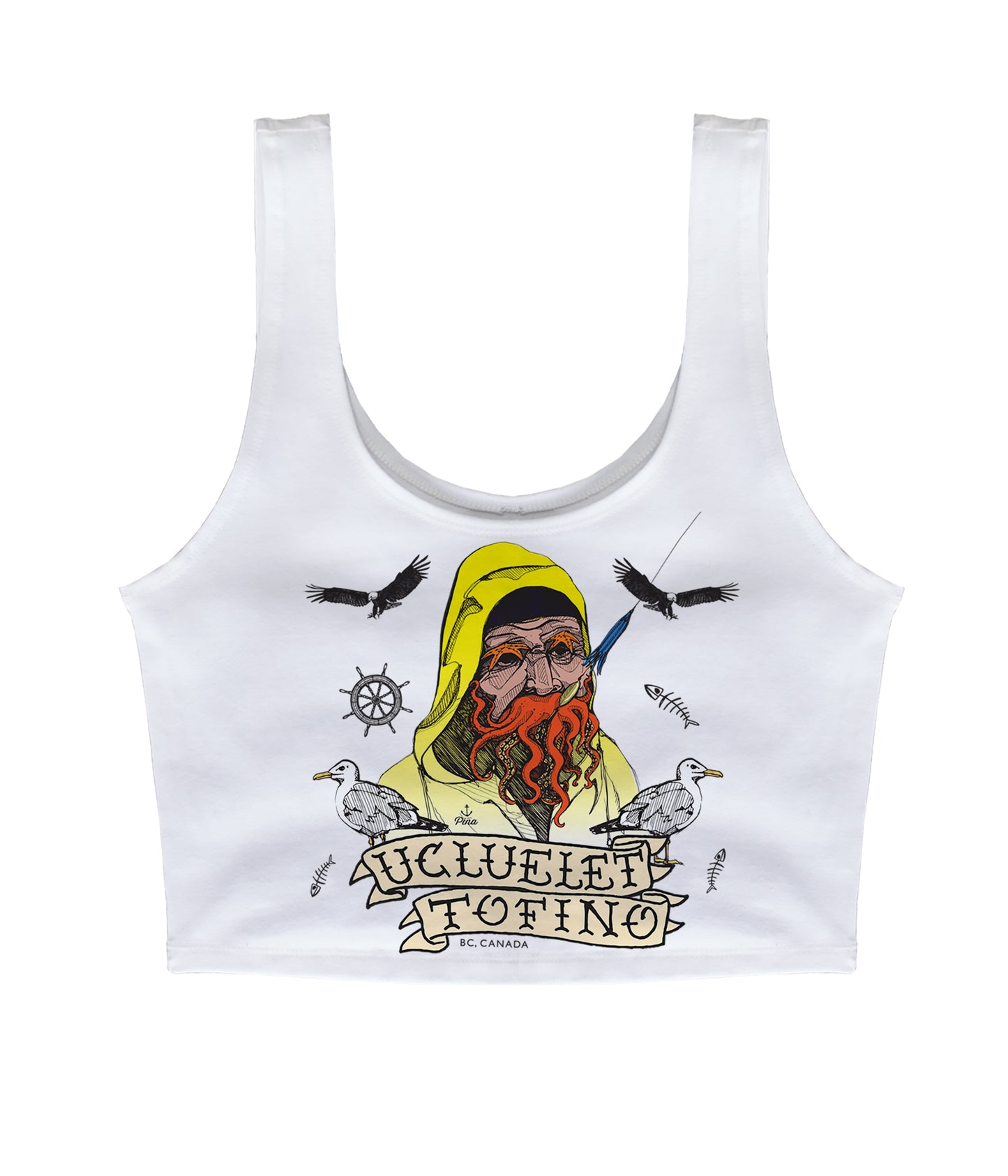 Old Salty Compilation Organic Cotton Crop Tank