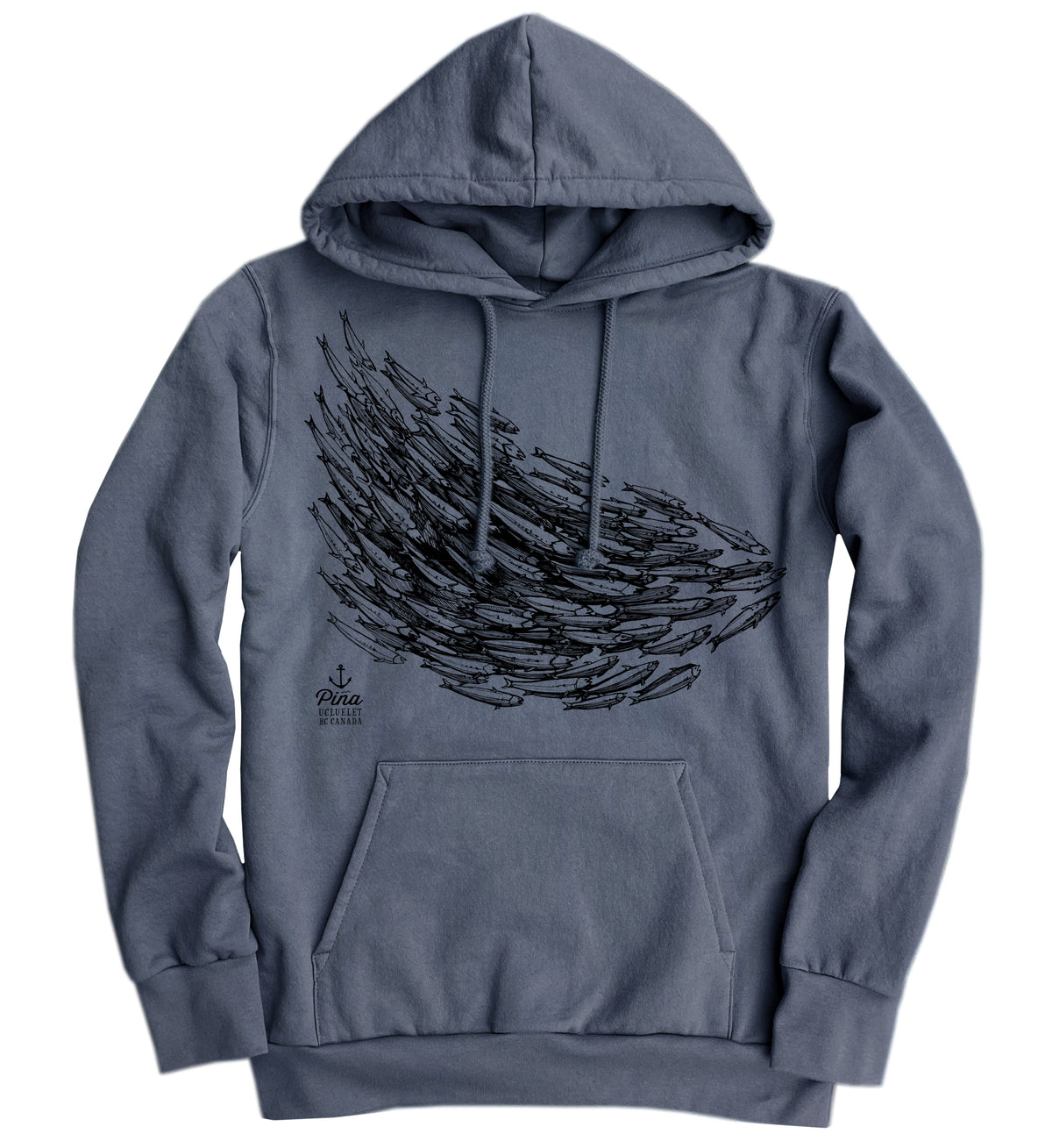 Fish School Organic Cotton Unisex Pullover Hoodie