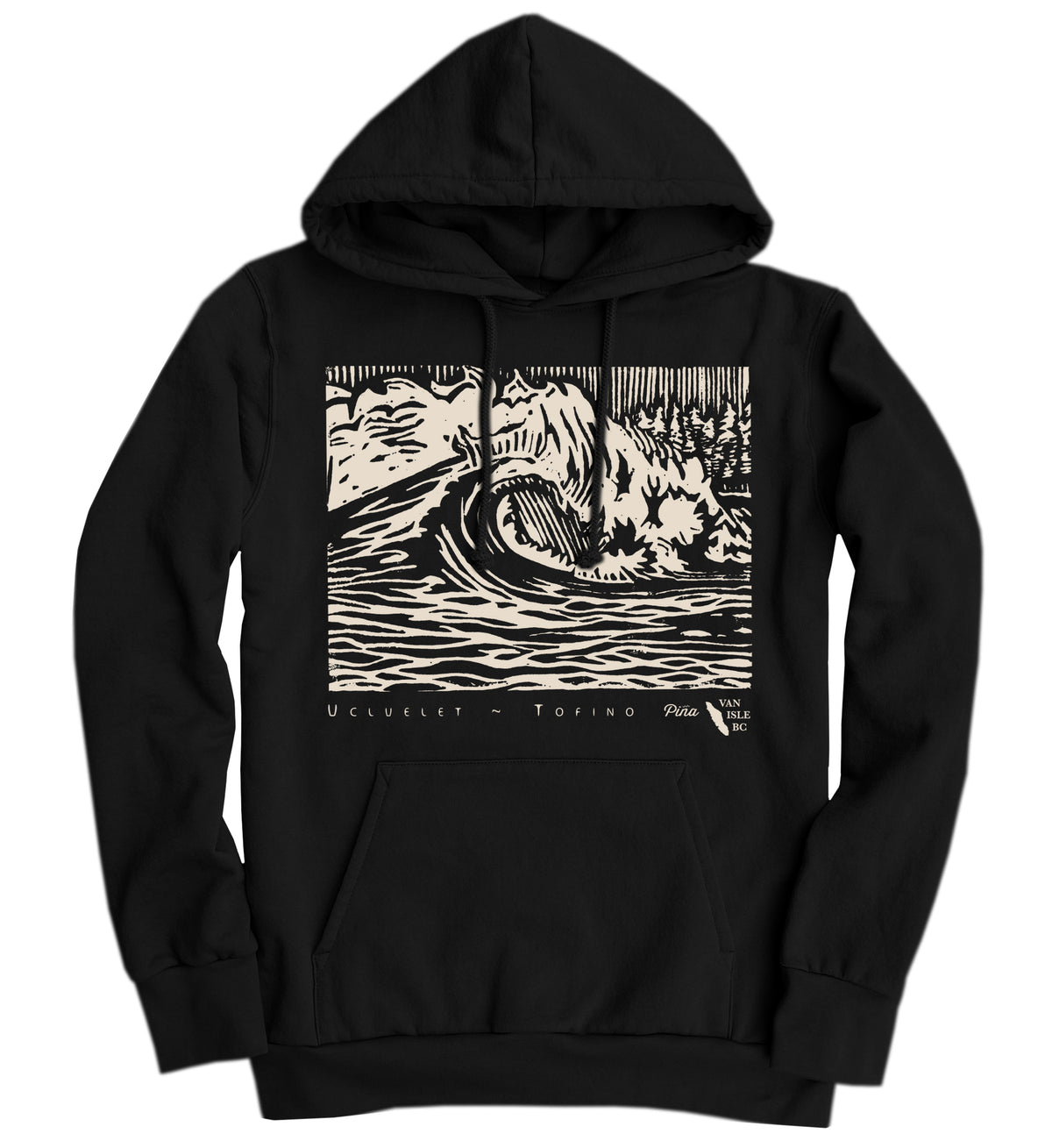 PNW Wave Organic Cotton Unisex Pullover Hoodie