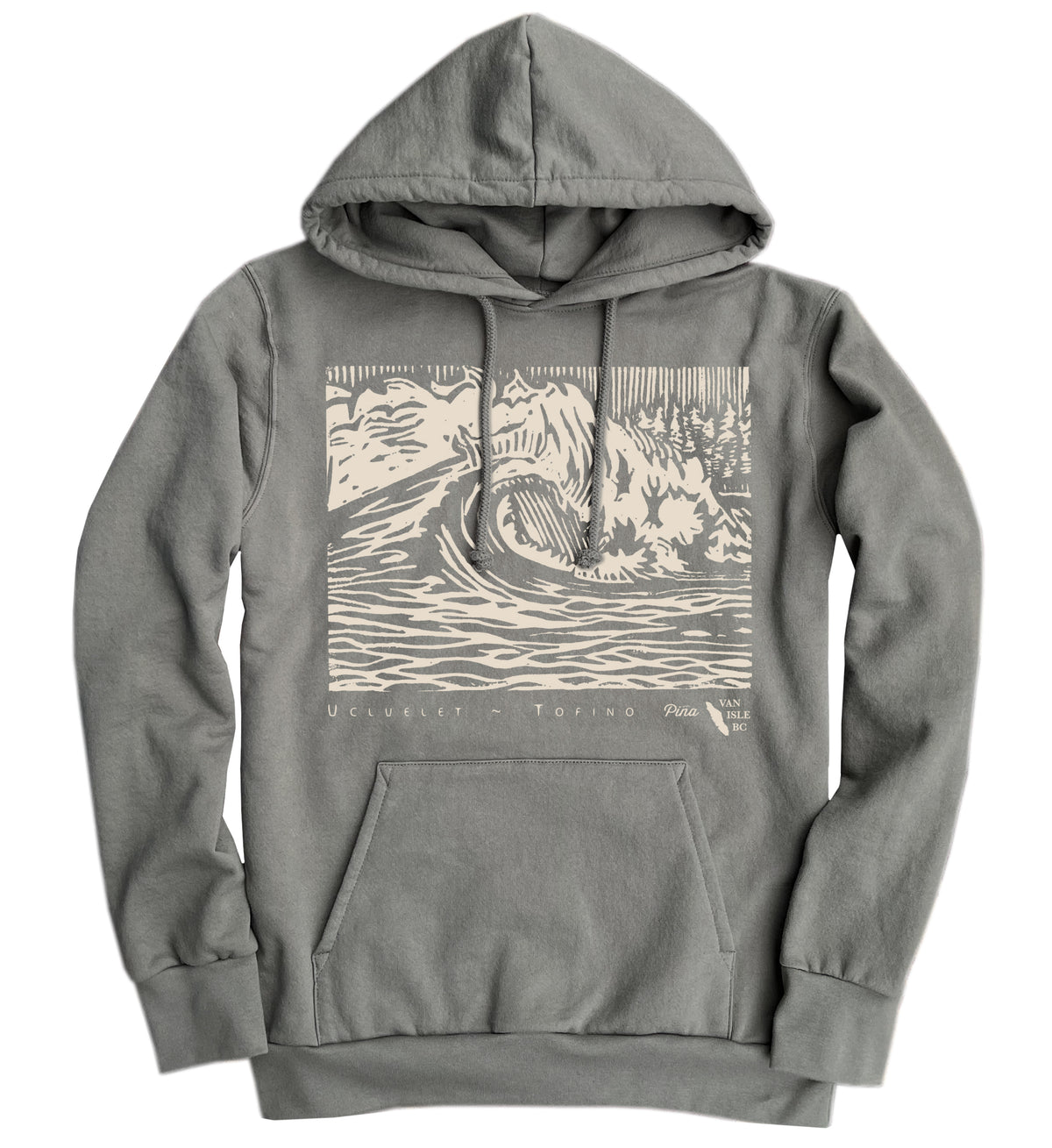 PNW Wave Organic Cotton Unisex Pullover Hoodie