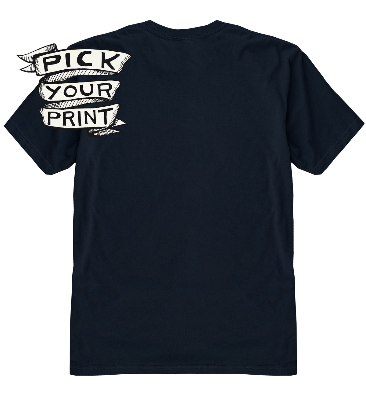 Custom Printed Black Organic Cotton Tee
