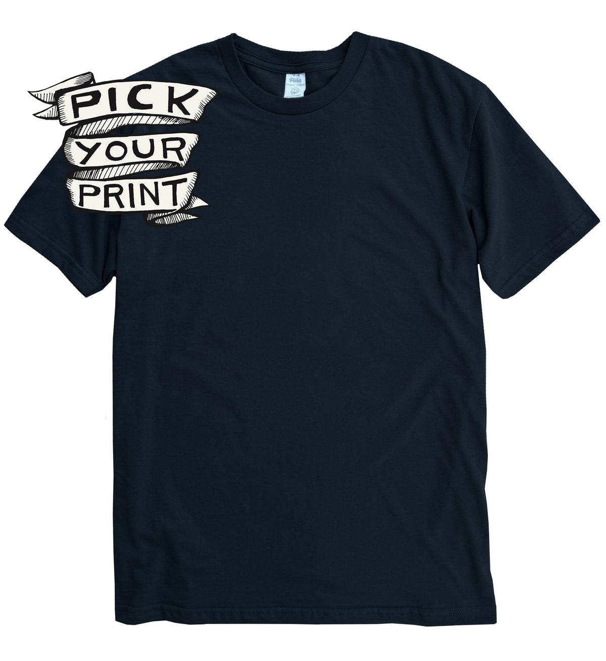 Custom Printed Black Organic Cotton Tee