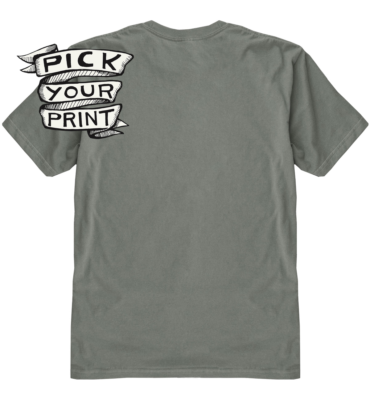 Custom Printed Grey Sage Organic Cotton Tee