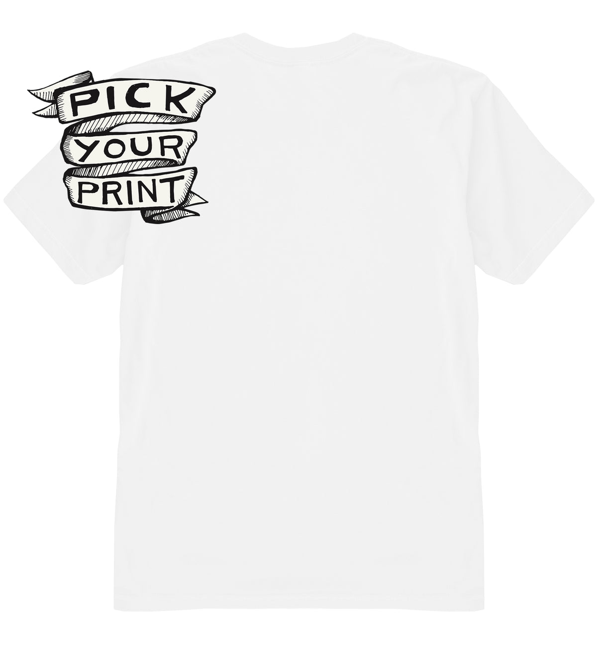 Custom Printed White Organic Cotton Tee