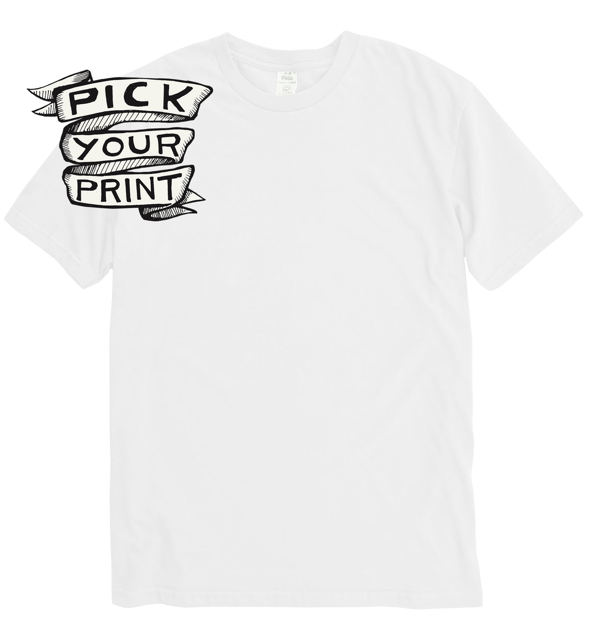 Custom Printed White Organic Cotton Tee