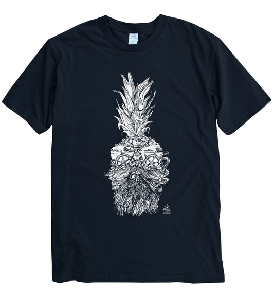 Captain Pina in White Ink Organic Cotton Unisex Tee