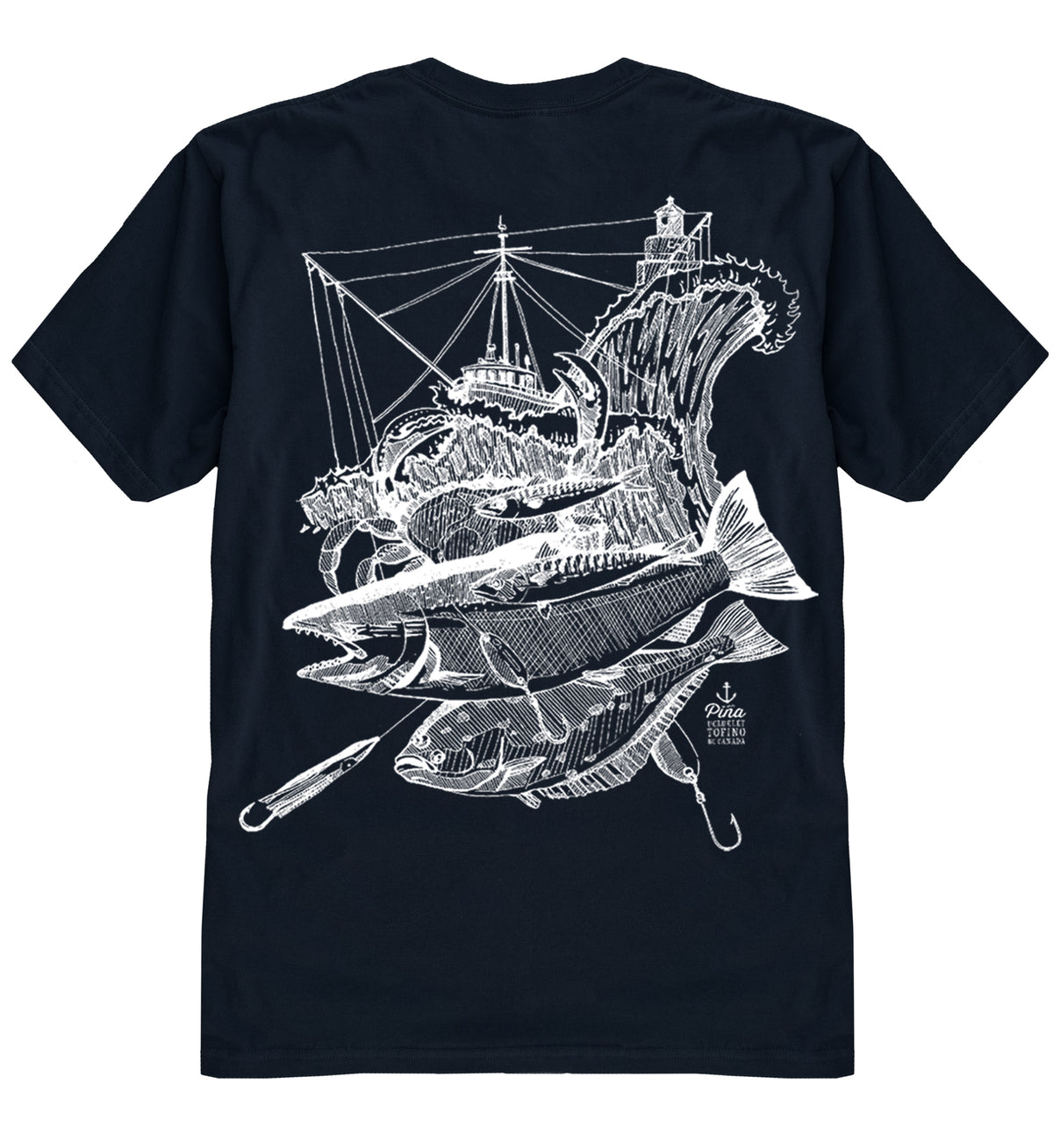 Troller Storm and Salmon Organic Cotton Unisex Tee