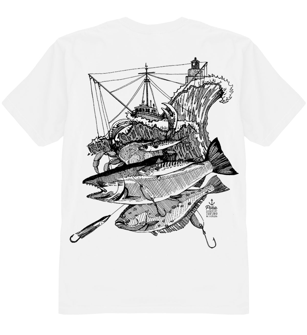 Troller Storm and Salmon Organic Cotton Unisex Tee