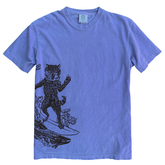 Seawolf in Black Ink Comfort Colours Heavyweight Cotton Unisex Tee