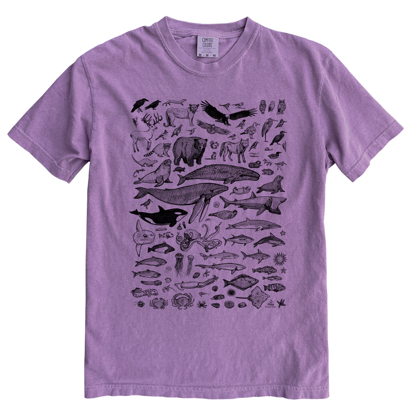 Species of Ucluelet in Black Ink Comfort Colours Heavyweight Cotton Unisex Tee