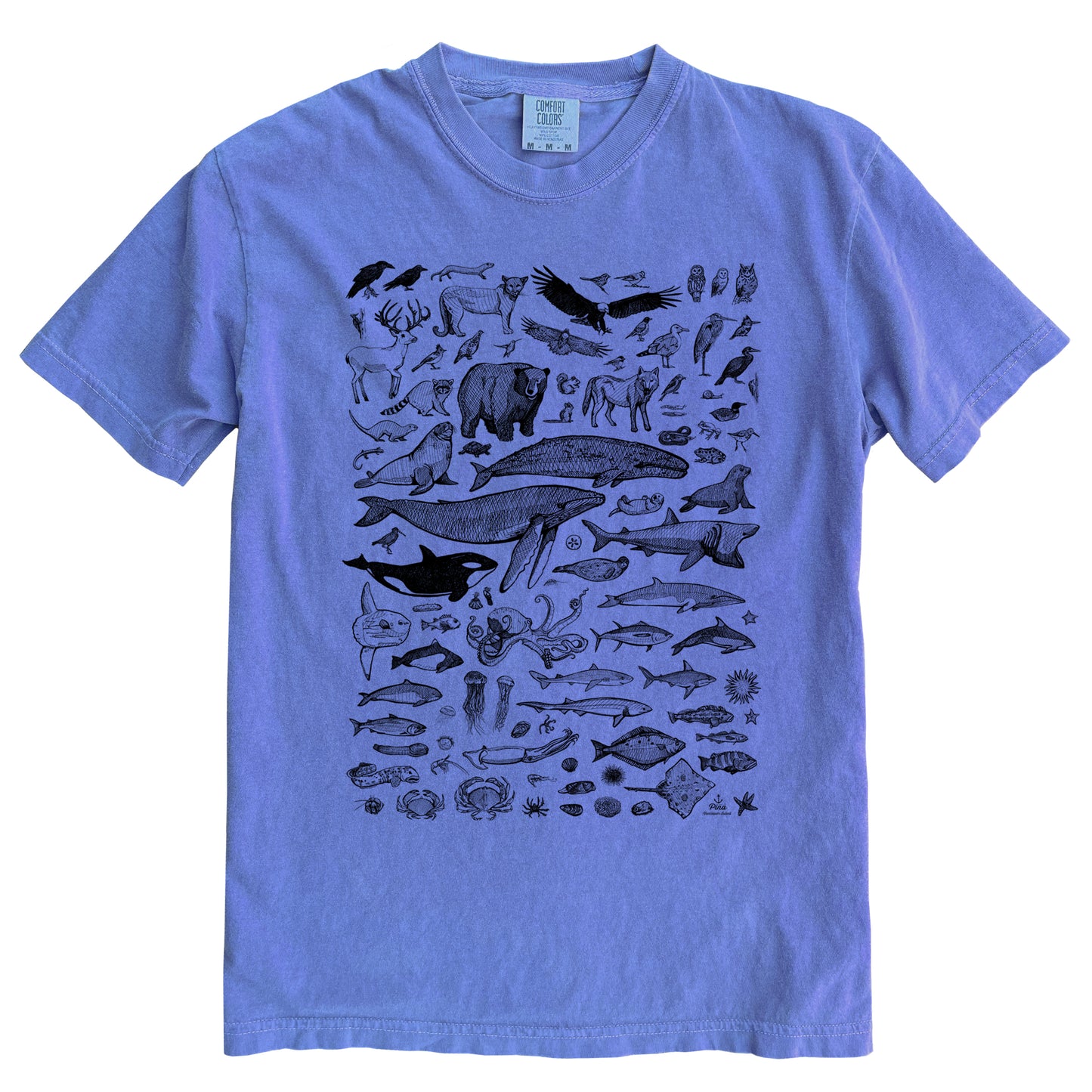 Species of Ucluelet in Black Ink Comfort Colours Heavyweight Cotton Unisex Tee