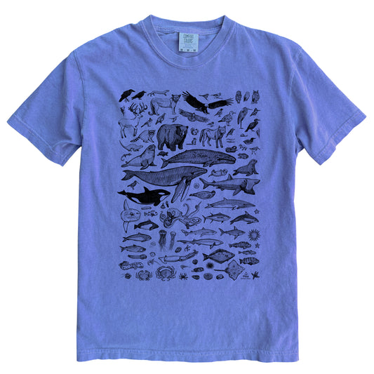 Species of Ucluelet in Black Ink Comfort Colours Heavyweight Cotton Unisex Tee