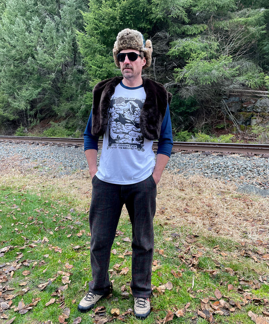 Made in Canada Unisex 3/4 Baseball With Dream Orcas Design