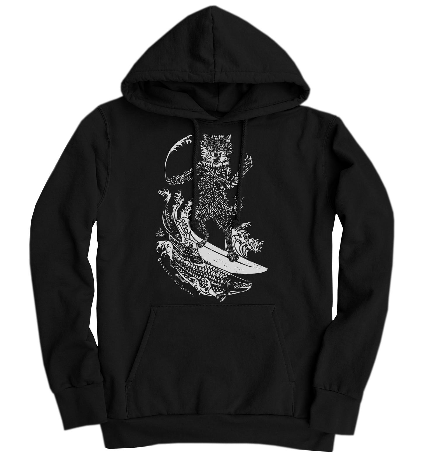 Organic Cotton Unisex Hoodie With Seawolf Design
