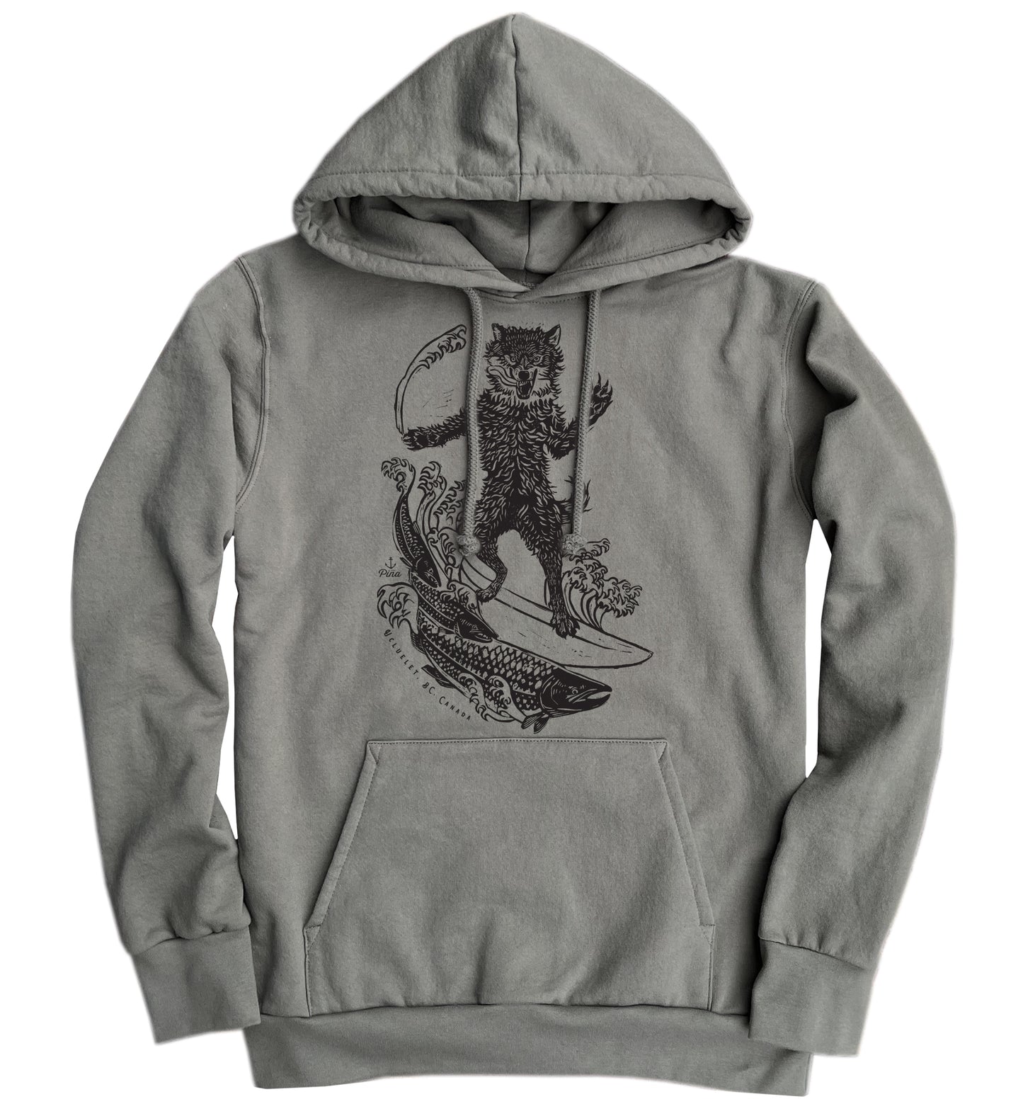 Organic Cotton Unisex Hoodie With Seawolf Design