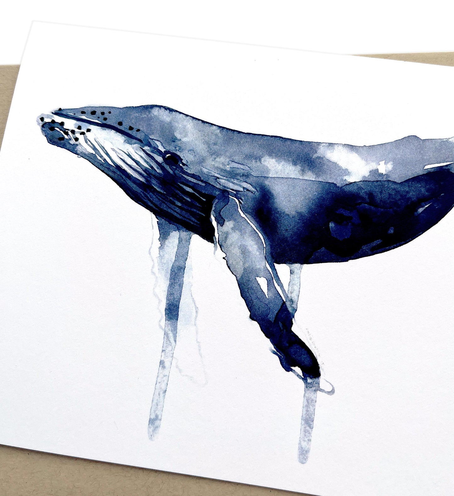 Watercolour Humpback Greeting Card