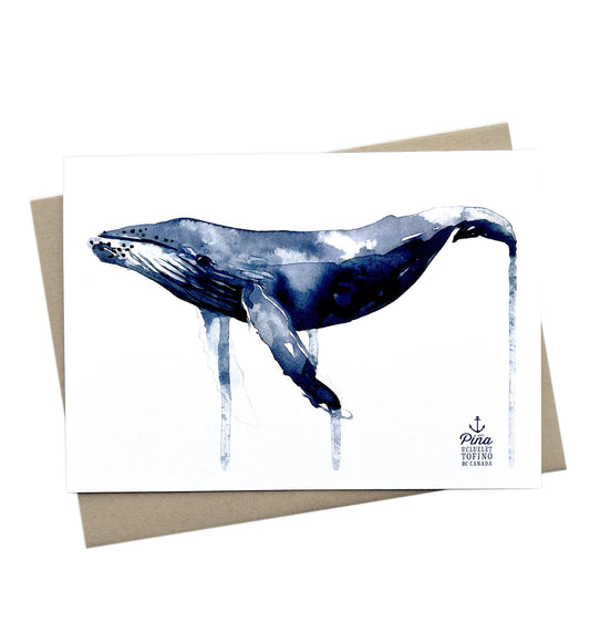 Watercolour Humpback Greeting Card