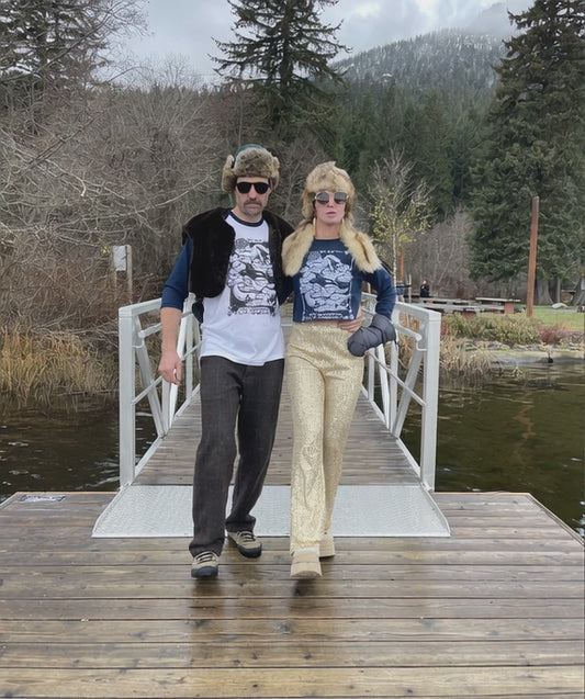 Made in Canada Ladies Crop Sweatshirt With Dream Orca Design