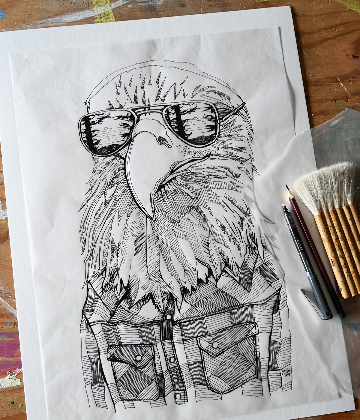 Hipster Eagle Design