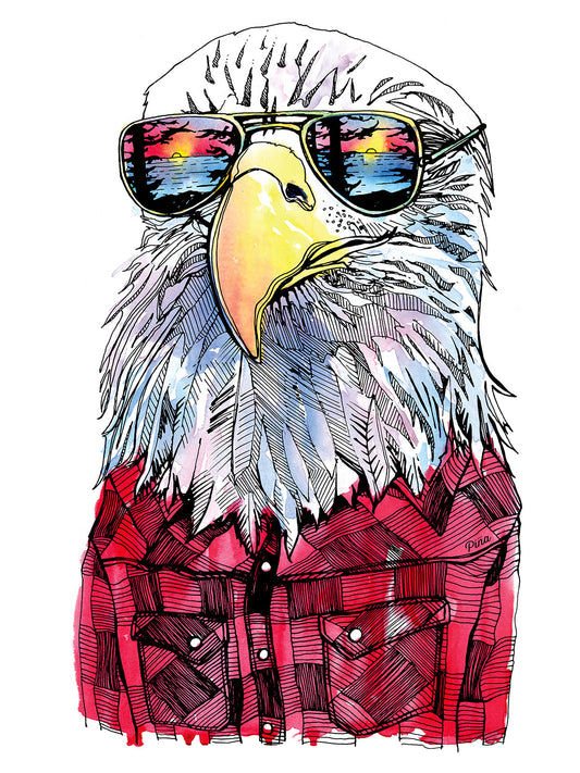 Hipster Eagle Design