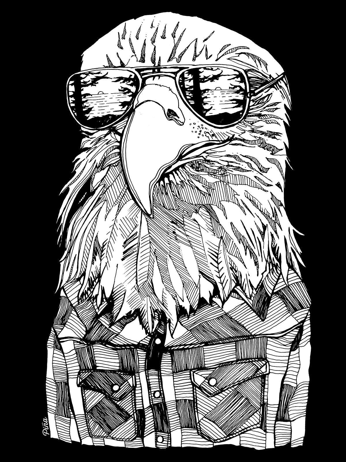 Hipster Eagle Design