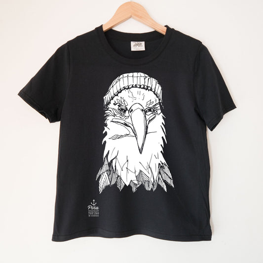 Eagle Toque in White Kennedy Lake Ladies Organic Cotton Tee