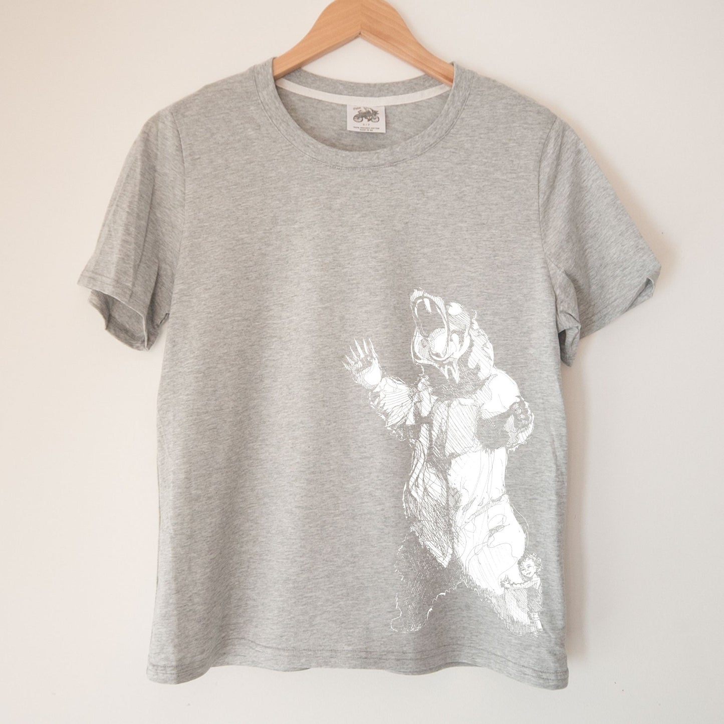 Bearhugger in White Kennedy Lake Ladies Organic Cotton Tee