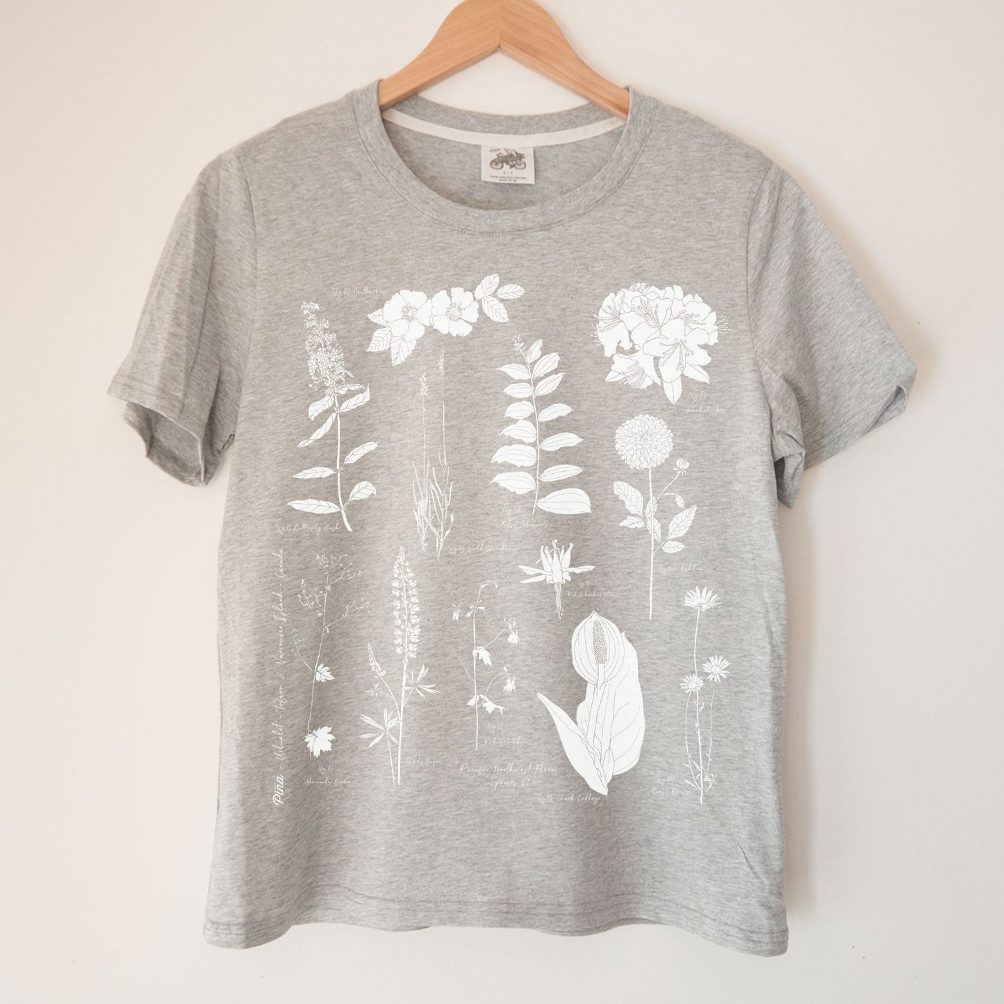 Botanicals in White Kennedy Lake Ladies Organic Cotton Tee