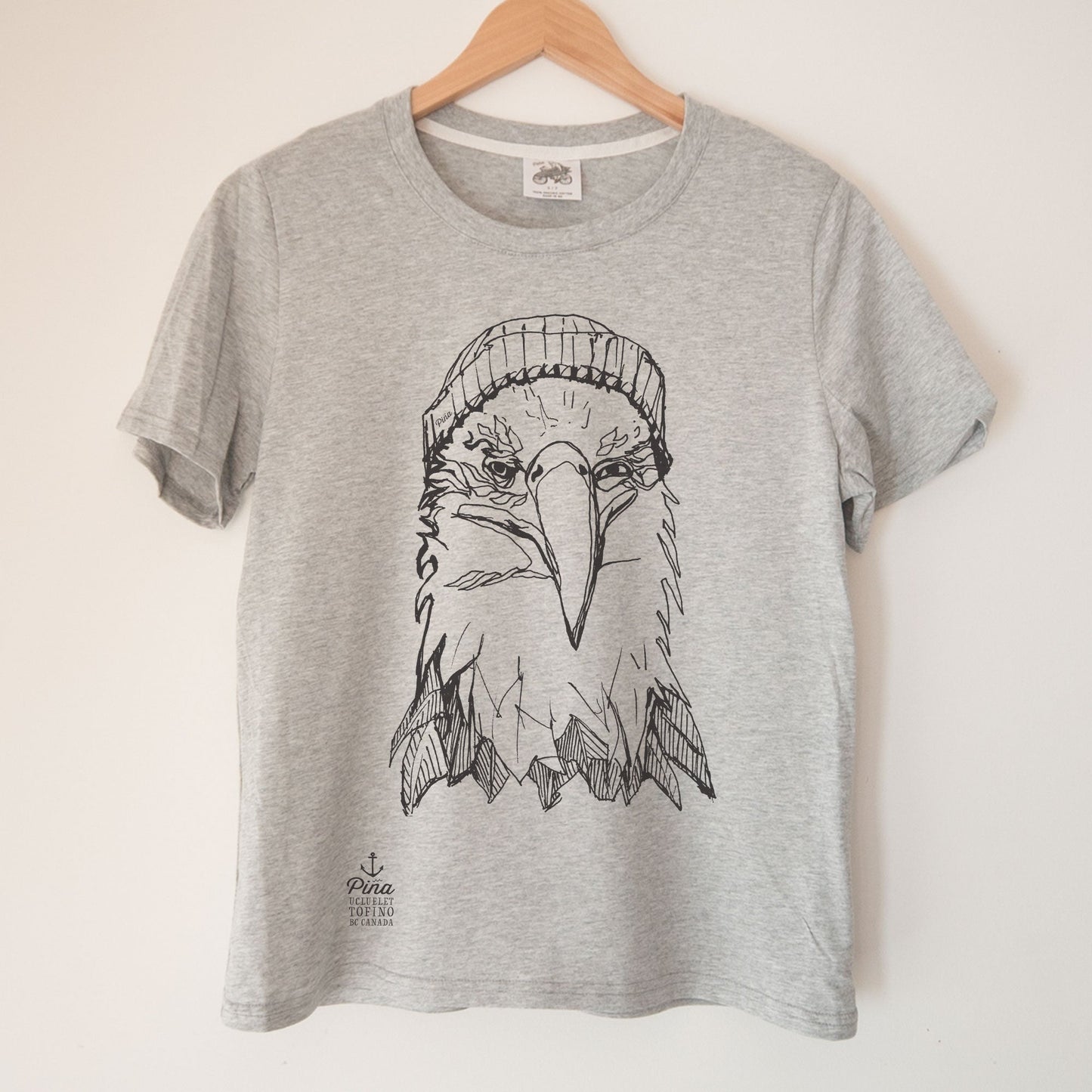 Eagle Toque in Black Kennedy Lake Ladies Organic Cotton Tee