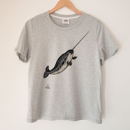 Gnarwhal in Colour Kennedy Lake Ladies Organic Cotton Tee