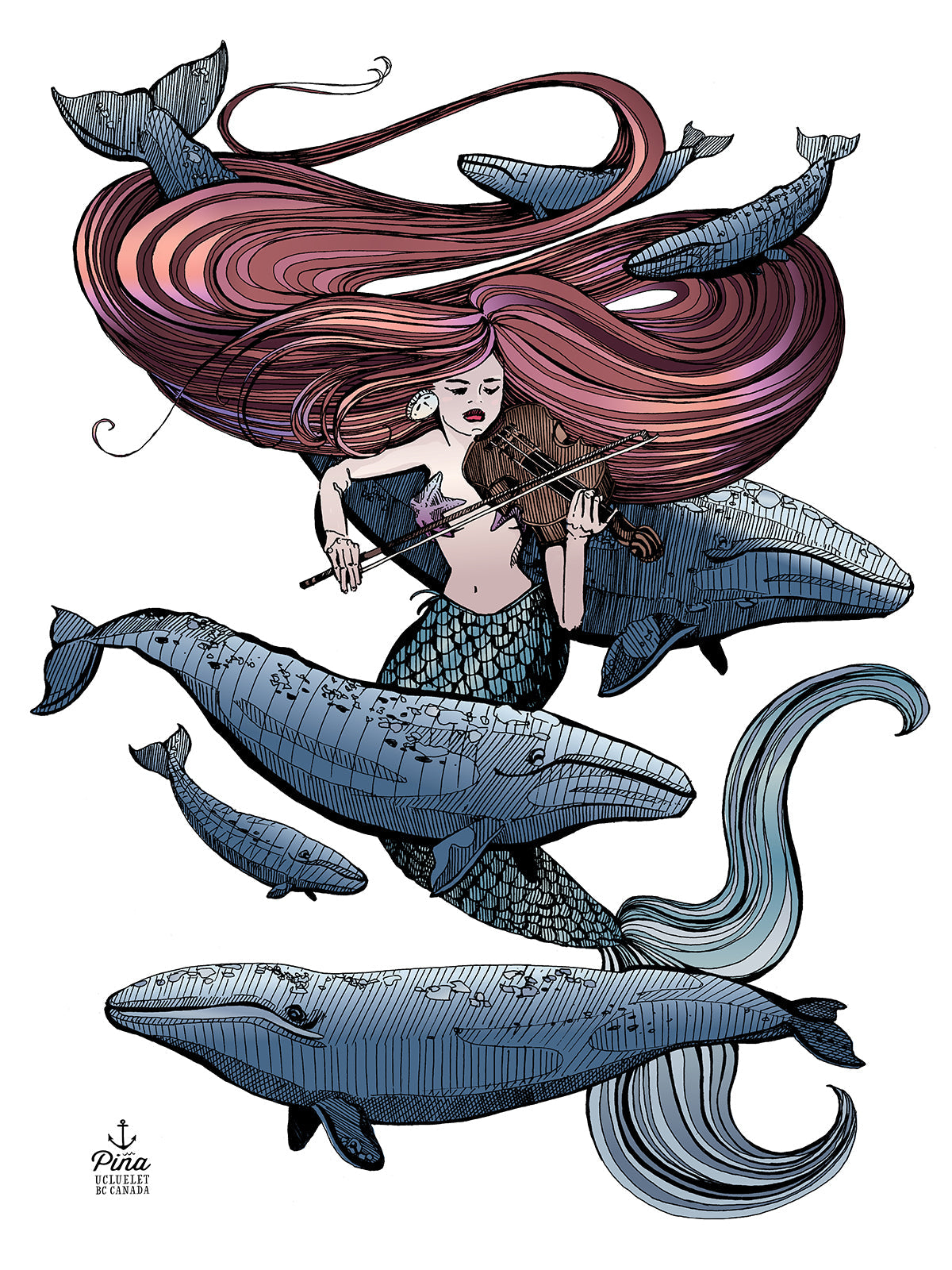 Mermaid Fiddling Design
