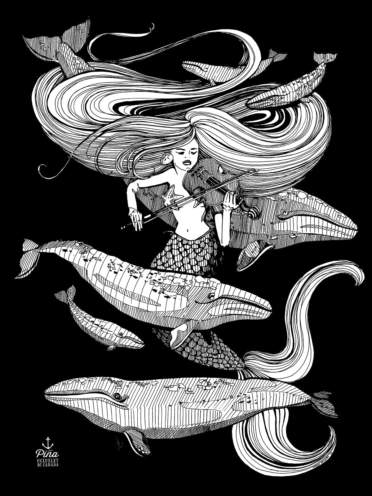 Mermaid Fiddling Design