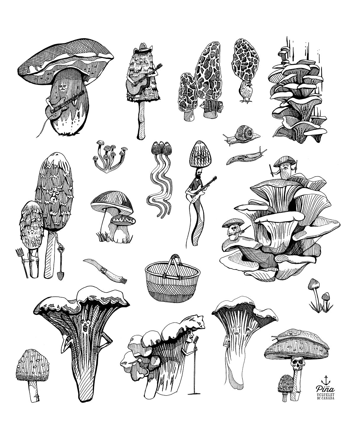 PNW Mushrooms Design