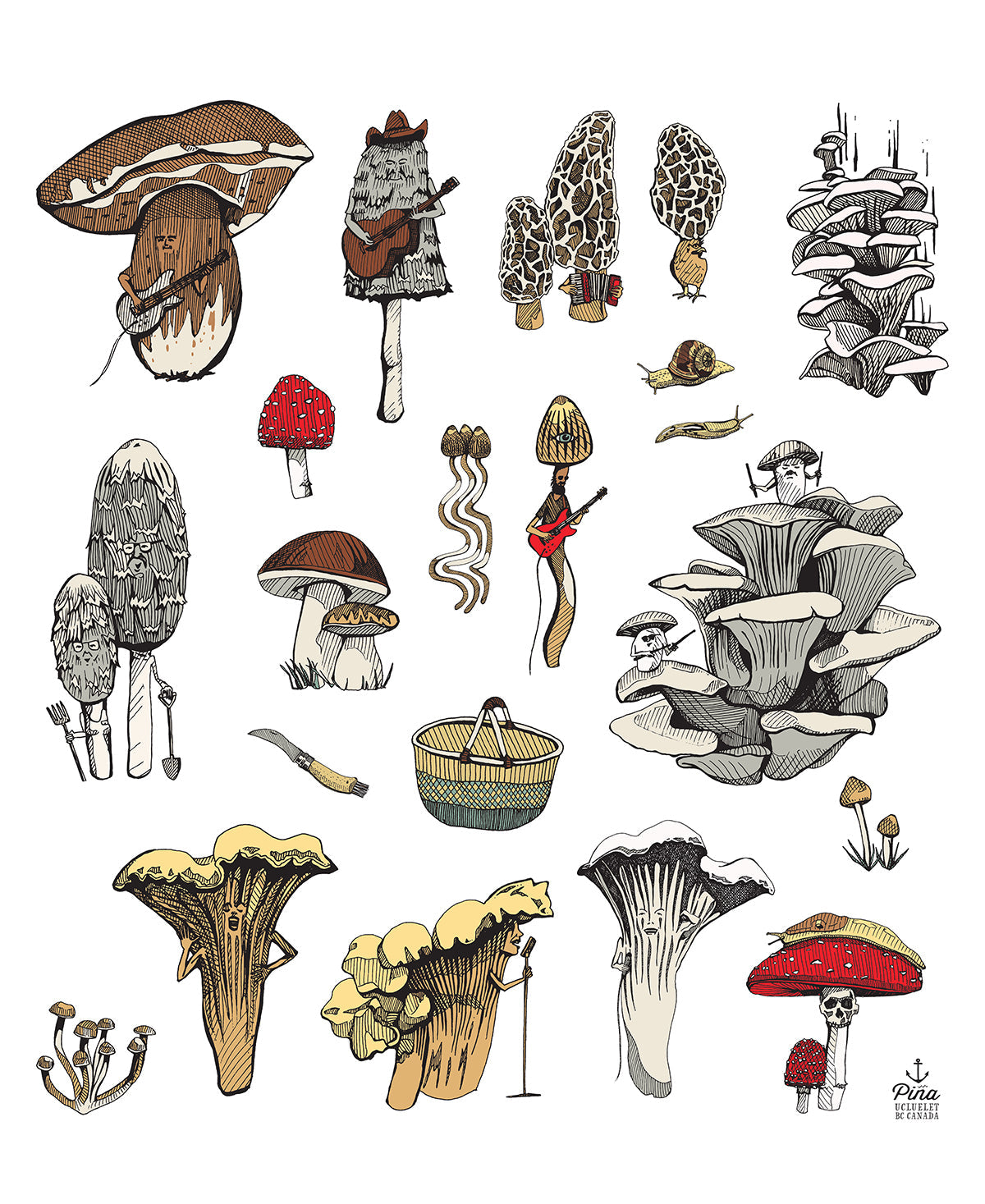 PNW Mushrooms Design