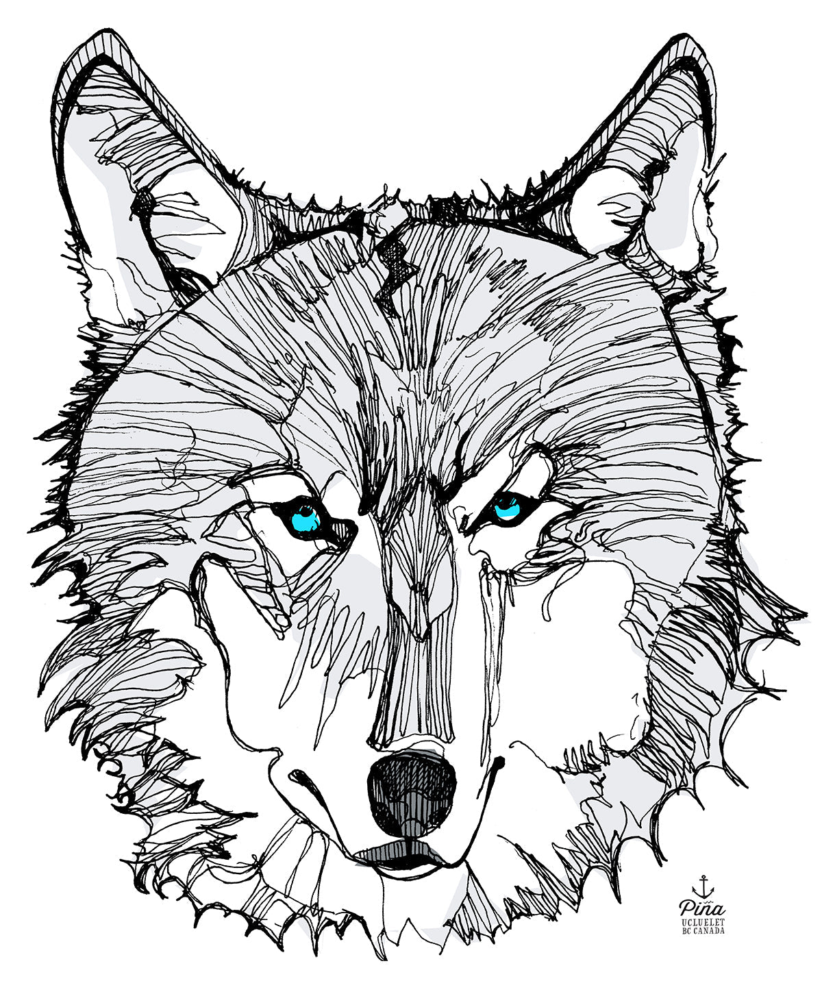 Wolf Face Design